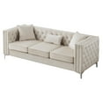 thumbnail image 3 of Glory Furniture Paige Velvet Sofa in Ivory, 3 of 4