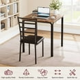 thumbnail image 3 of Dining Table for 2, Small Square kitchen Dining Tables Set,Space Saving Wood Accent Furniture for Apartment,Home Office, Brown, 3 of 6
