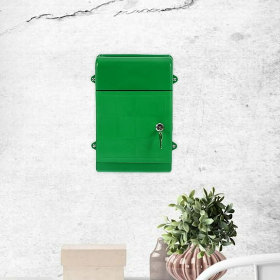 GOOHOCHY Key Drop Box Mailbox Green 1Set 13.6x9.3x3.9in