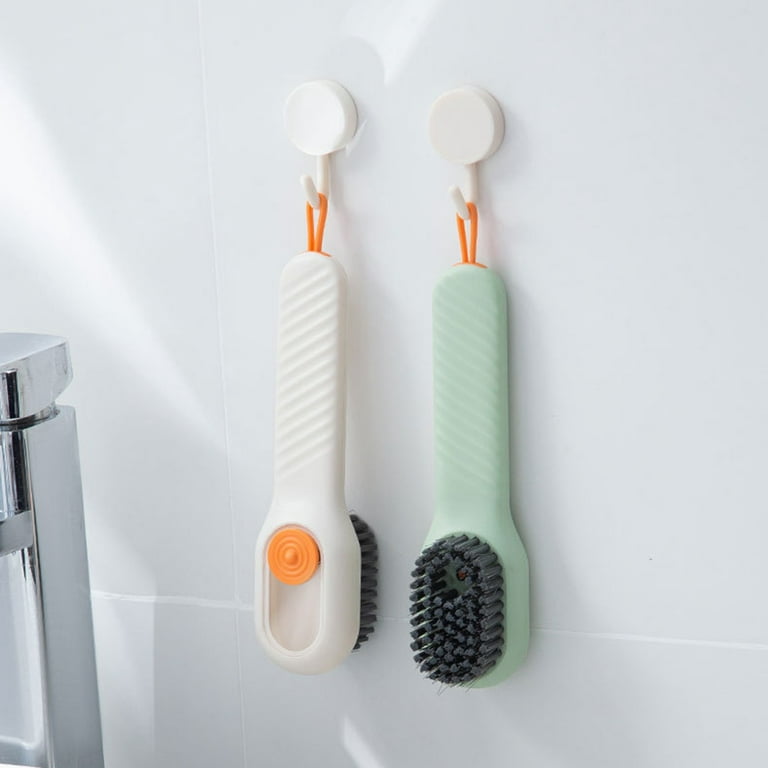 2Pcs Multifunctional Liquid Shoe Cleaning Brush with Soap Dispenser, Shoe  Laundry Brush Scrub Brushes for Cleaning, Soft Bristle Cleaning Brushes for