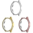 thumbnail image 1 of BRADCET 1/3Pack Bling Hard Watch Case for Samsung Watch 4 Case 40mm 44mm Diamond Shockproof PC Full Shell Protector Protective Cover Bumper for Samsung Watch 4 classic 46mm 44mm Women  Accessories, 1 of 11