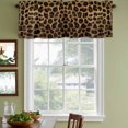 thumbnail image 3 of Leopard Curtain Valances for Windows, Kitchen Valance Window Treatments Panel 2 Pack, Brown Vintage Leopard Print Rod Pocket Short Curtains for Bathroom Bedroom 54 x 18 Inch, 3 of 8