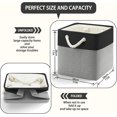 thumbnail image 2 of 11x11 Cube Storage Bins,6 Pack Foldable Fabric Cube Organizer Bins with Rope Handles ,Storage Cubes for Organizing Bedroom, Living Room, Clothes and Toys, Shelves and Closet (Black&Gray), 2 of 14