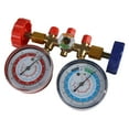 thumbnail image 1 of Gauge Refrigerant Gauge 3 Way Air Conditioning Diagnostic Manifold Gauge Set with 1/4in Thread Hose for R134A R12 R22 R502, 1 of 7