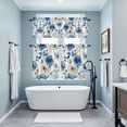thumbnail image 3 of Blue Flower Kitchen Curtains Sets for Windows 36 Inch Length, Botanical Country Nature Aesthetics Floral Rod Pocket Window Treatments Tier Curtains and Valances Set for Bedroom/Bathroom, 3 of 8