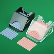 Aellinatey 1 Deck Acrylic Playing Card Dealing Shoe Playing Card Shuffler Pokers Dealer Equipment and Game Supplies Enduring