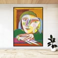 thumbnail image 2 of Aaheei Picasso Wall Art - Woman By The Window Poster - Famous Abstract Art Oil Painting Reproduction - Portrait Poster - Bedroom Living Room Hotel Cool Home Decorate, 2 of 6