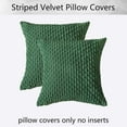 thumbnail image 7 of Holzlrgus Striped Corduroy Throw Pillow Covers Cushion Cases for Bed, 2 Pcs, 24" x 24" (60 x 60 cm), Dark Green, 7 of 7