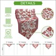 thumbnail image 5 of Red Floral Table Runner Linen Burlap Table Runner 120 Inches Long Vintage Flowers Botanical Farmhouse Greek Key Dresser Scarves for Kitchen Island Coffee Dining Room Party Holiday Decor 13"x120", 5 of 8