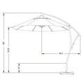 thumbnail image 4 of California Umbrella BA908-SP22 9 ft.  Cantilever Market Umbrella Delux C Lift Bronze-Spun Polyester-Ant.  Beige, 4 of 5