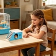thumbnail image 5 of Small Animal Hideout With Climbing Ramp Ventilated Design For Hamsters Gerbils Mice Cage AccessoryBlue-17X9Cm, 5 of 5
