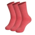 thumbnail image 2 of Women's Cotton Blend Crew Socks 3-Pack - Breathable for Active Wear, Fits Shoe Size 5-10, 2 of 6