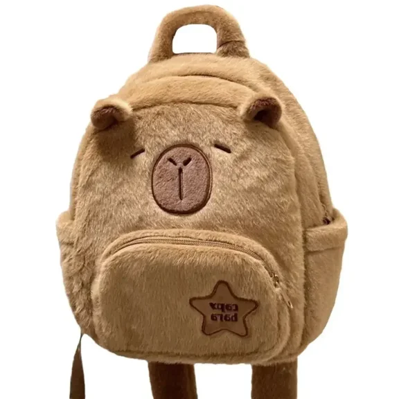 Large School backpack Kawaii Capybara Plush Versatile Cartoon Funny Capibala Crossbody Bags back to school anime