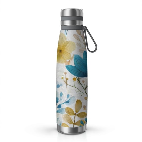 29oz Stainless Steel Insulated Thermos with Tea Filter, 360° Printed Travel Bottle, Leakproof BPA-Free Flask with Anti-Slip Base, 304 Inner & 201 Outer, Vacuum Cup