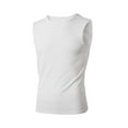 thumbnail image 2 of ADSSDQ Men's Ribbed Knit Tank Tops, Casual Sleeveless Tank Shirts Summer Classic Beach T-Shirts Breathable Muscle Tee White XL, 2 of 4