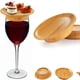 thumbnail image 4 of 5 Uds. Adorno de Charcutería para Copa de Vino, Tablero de Charcutería para Copa de Vino, Posavasos de Bambú para Copa de Vino, 4 of 7