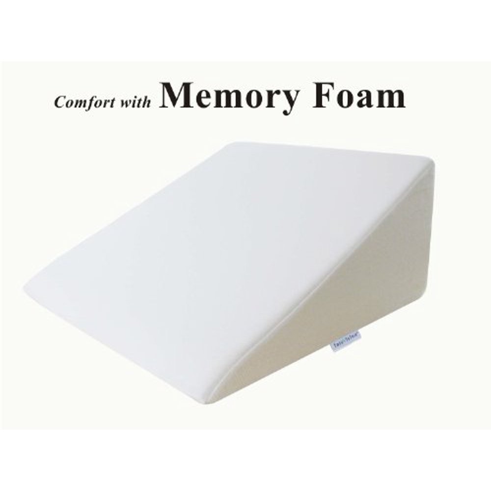 InteVision Foam Wedge Bed Pillow (25" x 24" x 12") with High Quality, Removable Cover Walmart