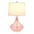 thumbnail image 2 of Elegant Designs 24" Modern Rippled Colored Glass Table Lamp - Pink, 2 of 5