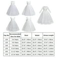 thumbnail image 4 of IBTOM CASTLE White First Communion Dresses for Girls Lace Flower Wedding Bridesmaid Pageant Birthday Baptism Party Formal Maxi Tulle Gown 9-10 Years White - Feather, 4 of 8