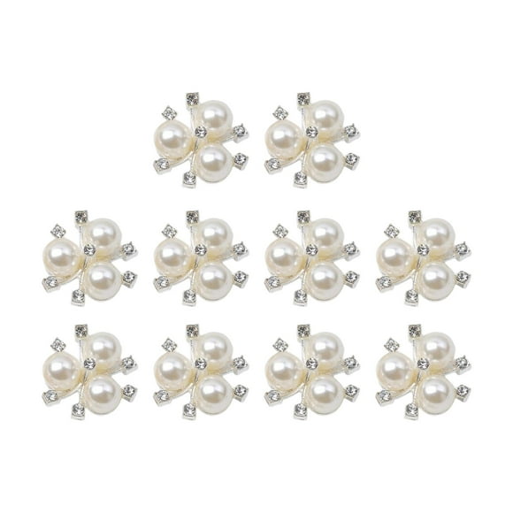 Abbracc 10 Pcs Perles Strass Flatback Boutons Bouton Strass pour Fabrication de Bijoux Argent