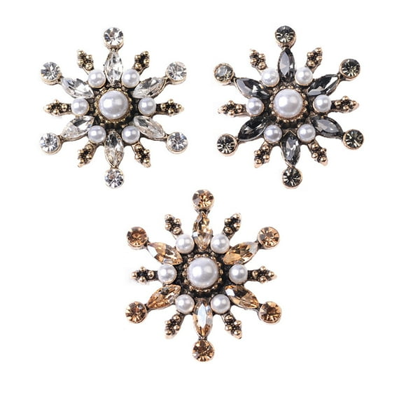 Pearl Rhinestone Buttons Metal Festival Headwear Shoe Clip Jewelry Decor Jewelries Art Homemade DIY Finding Crafts Accessories Girls Type 3