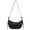 Black, variant on Spencer Leather Hobo Bag for Women Retro Sling Crescent Bag Crossbody Shoulder Bag Casual Handbag Trendy Tote Purse, Black