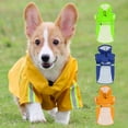 thumbnail image 2 of Frogued Dog Raincoat Waterproof Reflective Strip Adjustable Hooded Jacket Pet Clothes (Yellow,M), 2 of 13