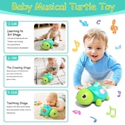 ANTIC DUCK Toddler Toys, Baby Toys 6-12 Months, Musical Light Up Learn Walk Crawling Toys, Early Educational Infant Toys for 1 Year Old Girls Boys Birthday Gifts