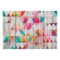 thumbnail image 3 of Tiptophomedecor Background & Patterns Wallpaper Wall Mural - Rainbow Triangles on Wood, 3 of 8