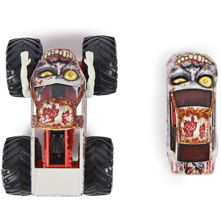 Monster Jam Zombie Racecar and Monster Truck 2-Pack, Die-Cast 1:64