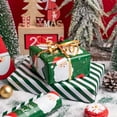 thumbnail image 5 of 30 Inch Jumbo Reversible Christmas Wrapping Paper 30 Inch x 100 Feet Jumbo Roll Green Santa Wrapping Paper and Stripe Perfect for Christmas Holiday Party Celebration, 5 of 8