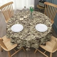thumbnail image 3 of Camouflage Round Tablecloth 60x60in(153x153cm) – Waterproof Polyester Table Cover with Full Print Design, Wrinkle Resistant & Washable for Kitchen Dining Party Decor, 3 of 6