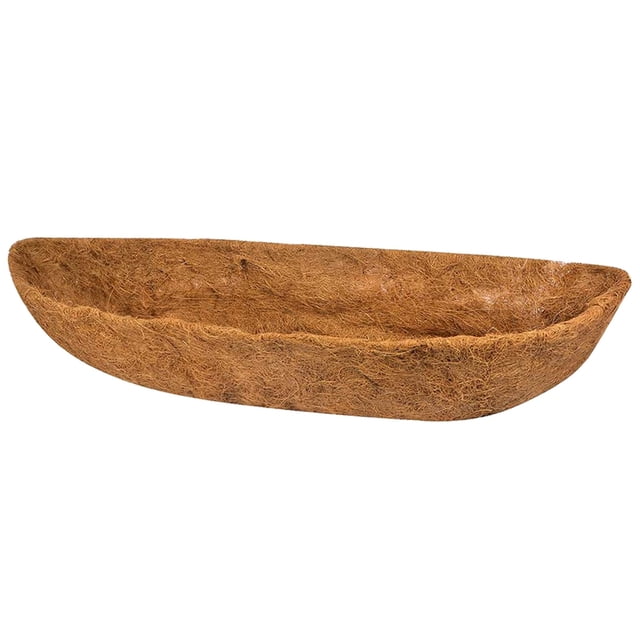 Revestimientos de coco para maceteros – Revestimientos de coco de canal de 36 pulgadas para maceteros, revestimientos de coco para cajas de ventana, fibra de coco natural