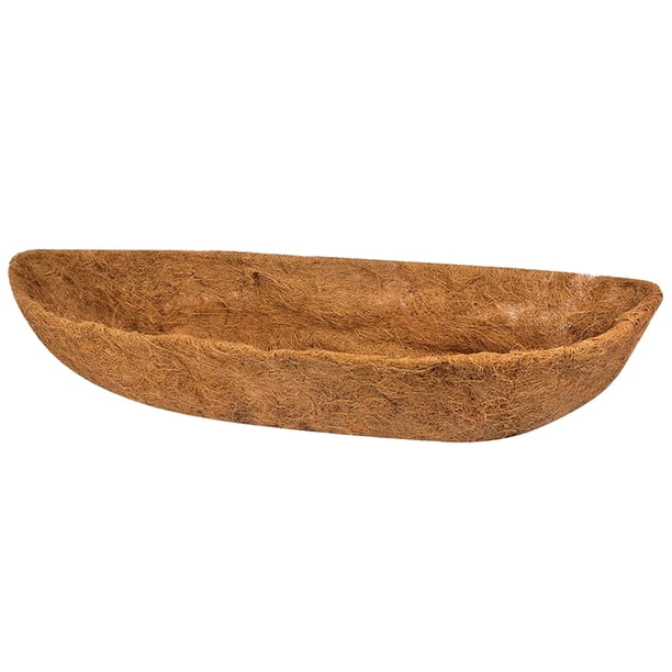 Revestimientos de coco para maceteros – Revestimientos de coco de canal de 36 pulgadas para maceteros, revestimientos de coco para cajas de ventana, fibra de coco natural