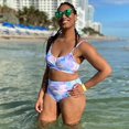 thumbnail image 3 of High Waisted Bikini Push Up Bandage Tummy Control Swimwear High Waisted Leg Two Pieces Swimsuit Sets for Women Juniors, 3 of 5