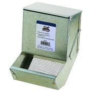 Pet Lodge Galvanized Steel Rabbit Feeder Silver 7 in. H X 5 in. W X 5 in. D