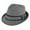 Black, variant on San Diego Hat Company Tweed Fedora with Trim Hatband (Men)