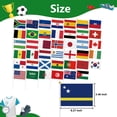 thumbnail image 2 of Probsin 42 banderas de palo del Mundial de Fútbol 14 x 21 cm, 2 of 7