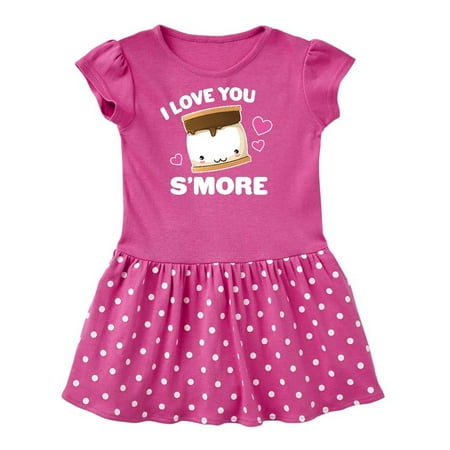 

Inktastic Valentines Day I Love You S more with Pink Hearts Gift Toddler Girl Dress