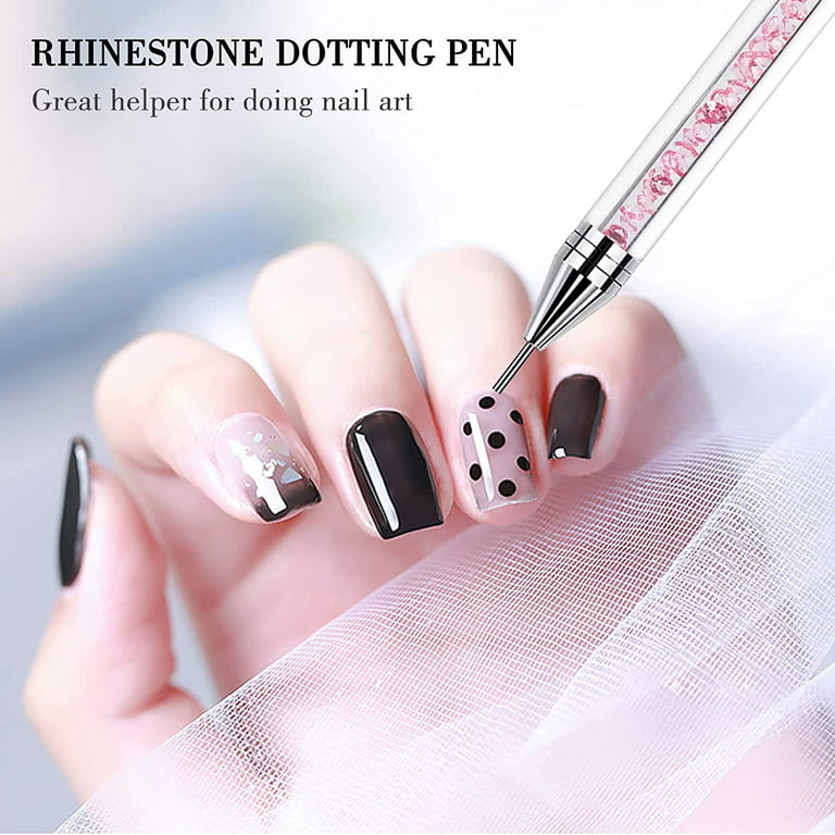 2 Pack Rhinestone Picker Dotting Pen, Dual-Ended Diamond Painting Wax  Pencil Gems Crystals Picker Pen Nail Art DIY Decoration Tool with 1PCS  Tweezer 