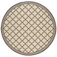 thumbnail image 2 of Safavieh Linden Danny Geometric Indoor/Outdoor Area Rug, Creme/Brown, 6'7" x 6'7" Round, 2 of 8