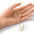 thumbnail image 5 of 100pc Iron Bar Connector Charms Nickel Free Textured Light Gold 30x2x1.2mm Hole: 1mm, 5 of 6