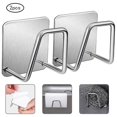 thumbnail image 1 of Soporte de esponja de 2 piezas Soporte de fregadero de cocina autoadhesivo Ganchos de ropa, con ganchos adhesivos transparentes de 2 piezas Sin taladrar Agua de acero inoxidable kaili Sencillez, 1 of 5