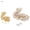 Gold edge + white Crystal, variant on BIMZUC 100pcs 10mm Metal Rhinestones Rivets Studs Spikes Decoration Gold Edge White Crystal 3.15 inches / 8 cm