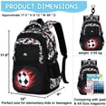 thumbnail image 2 of Mochila Bluboon para niños, camuflaje escolar, 17,5 L, negra, 2 of 9
