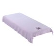 thumbnail image 2 of Thinsony Housse de Table de Massage Réutilisable et Lavable en Coton Violet 80cm 1ensemble, 2 of 6