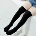 thumbnail image 2 of Gpaecead Girls Toddler Knee High Socks for Kids Cotton Socks Solid Color High Tube Socks Over Knee Long Socks Black 04, 2 of 6