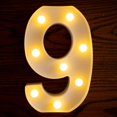 thumbnail image 1 of Yorulory LED Number Lights Sign Light Up Number Sign for Night Light Wedding Birthday Party Battery Powered Christmas Lamp Home Bar (9), 1 of 15