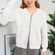 thumbnail image 4 of Cowsor Girls Bomber Jacket Coat Casual Stand Collar Zip Up Lightweight Fall Fashion Jackets Outfits with Pockets, 4 of 6