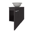 thumbnail image 4 of Wengue Bathroom Vanity with Integrated Sink | Floating design, dark brown finish, integrated sink, ideal for space-saving modern bathrooms, 4 of 8